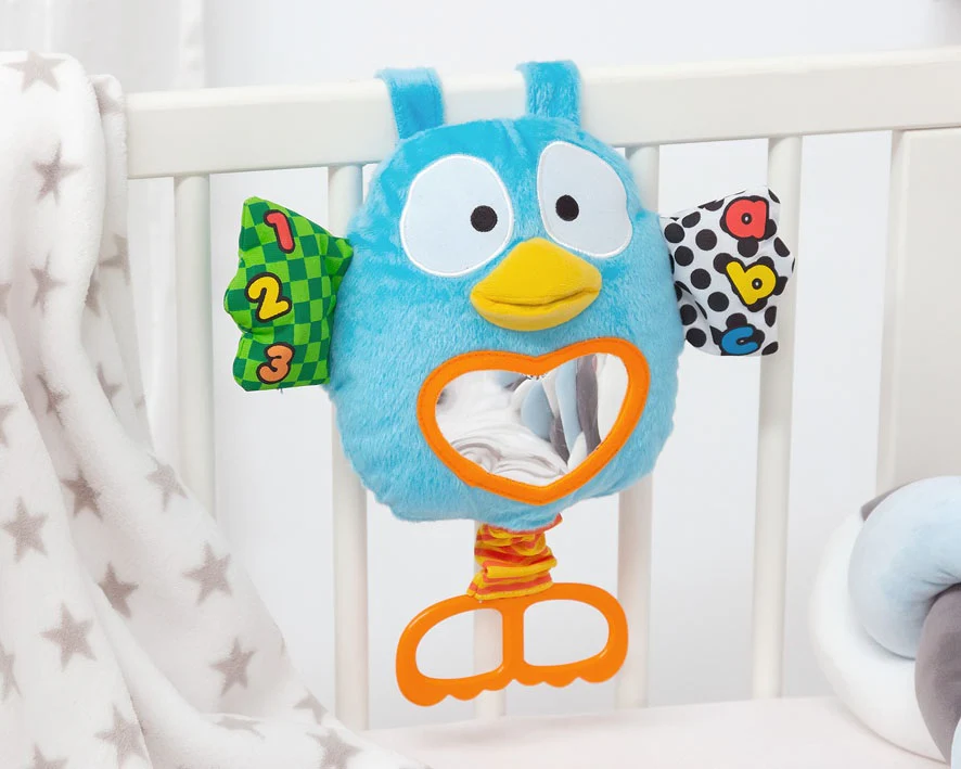 Búho Interactivo con Sonidos y Espejo KioKids – Peluche Educativo para Cuna (+0 Meses) - Imagen 2