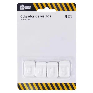 Colgador Adhesivo de PlĂ¡stico para Visillos Market Suprem - 4uds