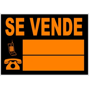 Cartel "Se Vende" H.K - 50x35cm